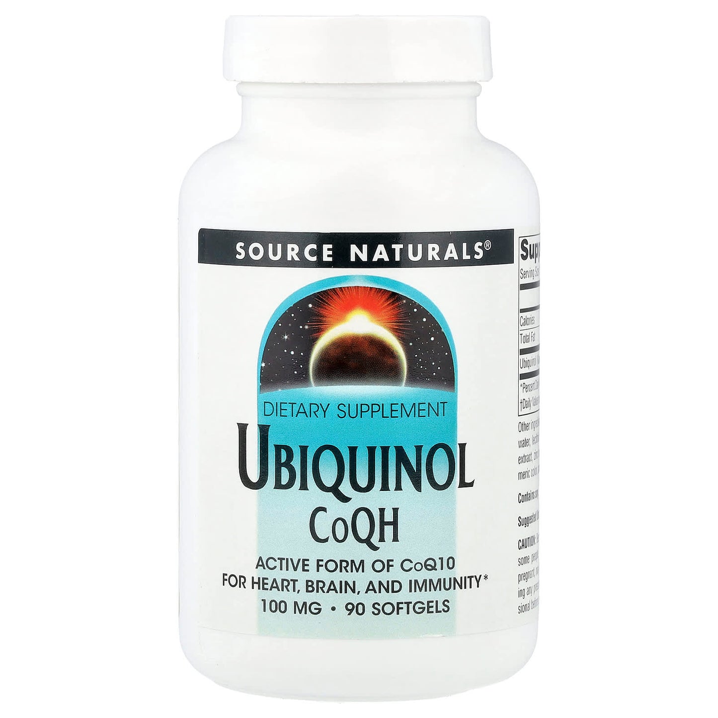 Source Naturals, Ubiquinol CoQH, 100 mg, 90 Softgels - Image 1