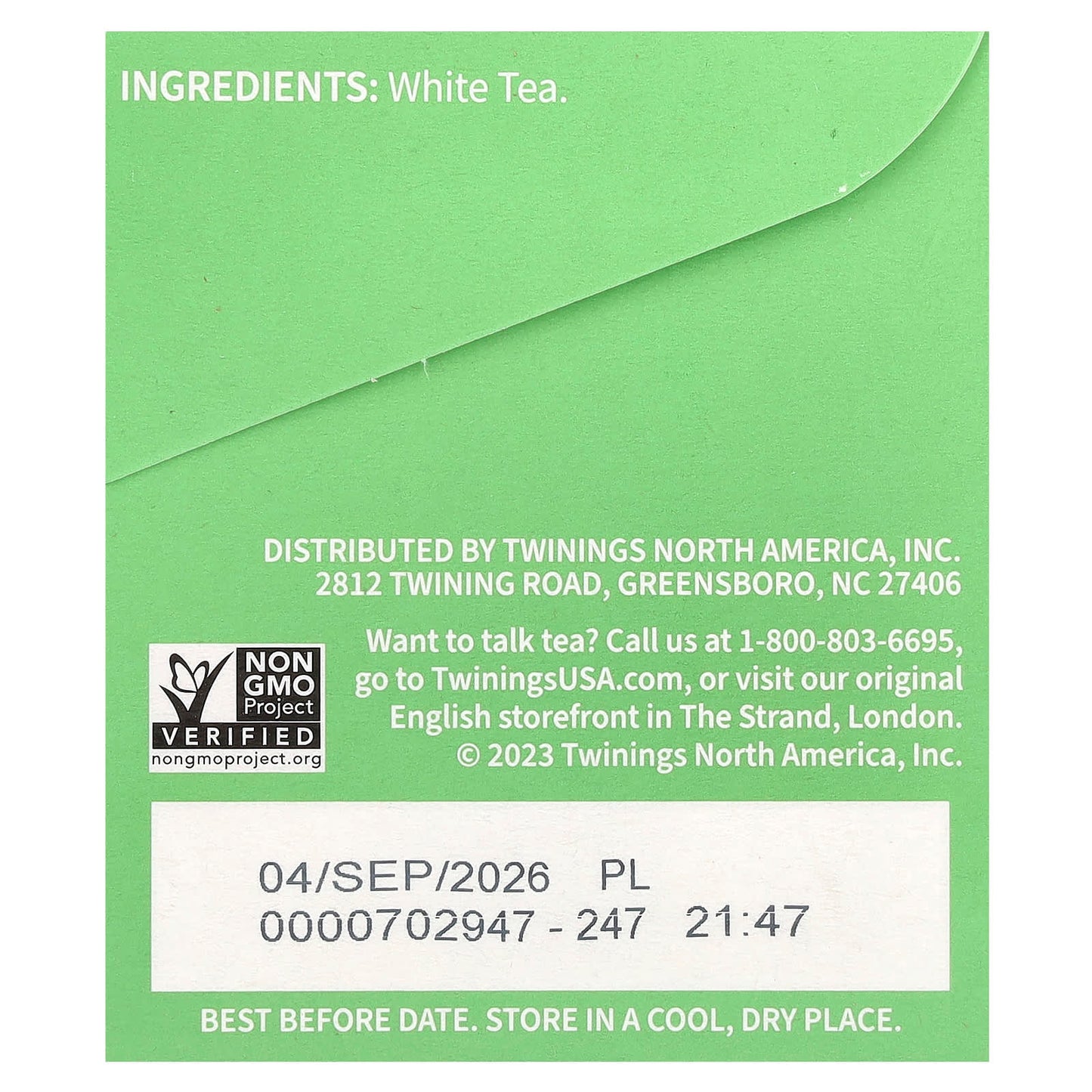 Twinings, Pure White Tea, 20 Tea Bags, 1.06 oz (30 g) - Image 2