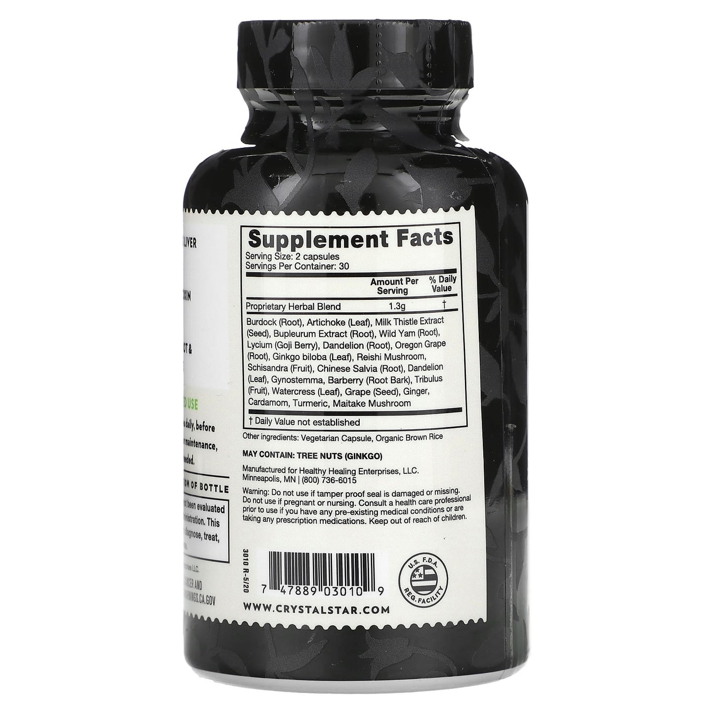 Crystal Star, Liver Renew, 60 Vegetarian Capsules