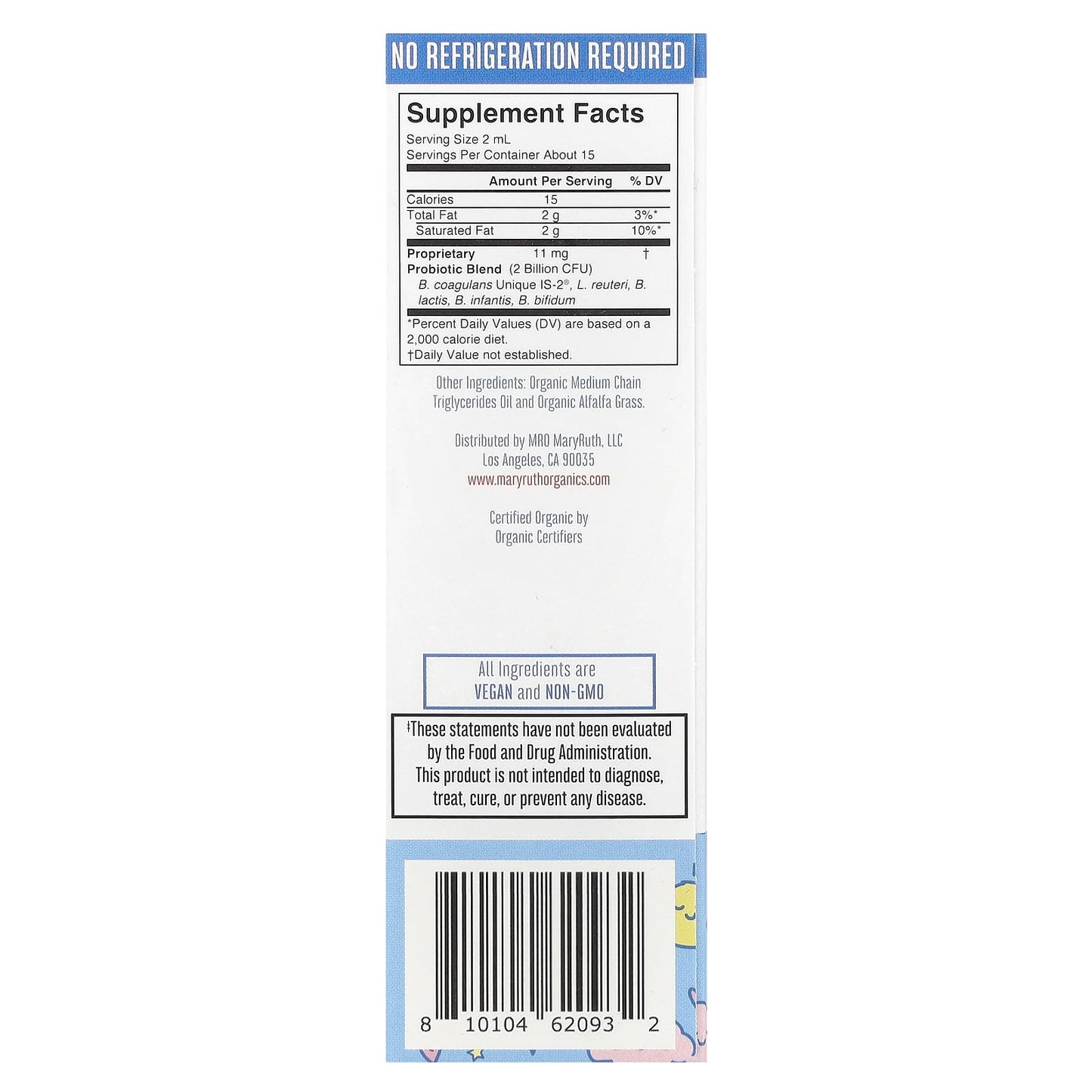 MaryRuth's, Organic Kids Liquid Probiotic, 4 + Years, Unflavored, 2 Billion CFU, 1 fl oz (30 ml) - Image 2