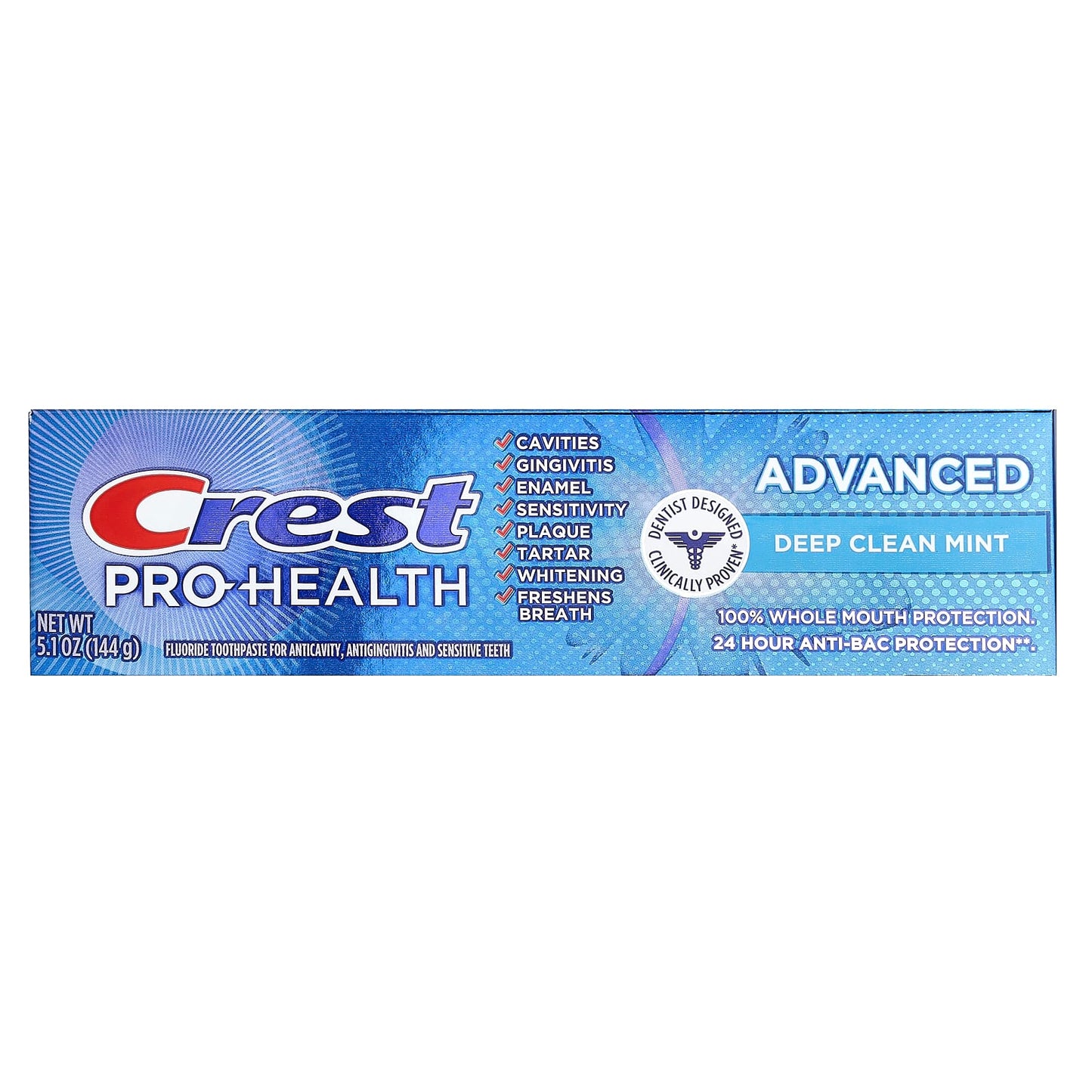 Crest Pro-Health Advanced Fluoride Toothpaste, Deep Clean Mint, 5.1 oz - Image 2