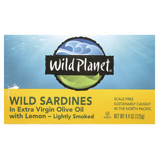 Sustainably Caught Sardines in Extra Virgin Olive Oil with Lemon