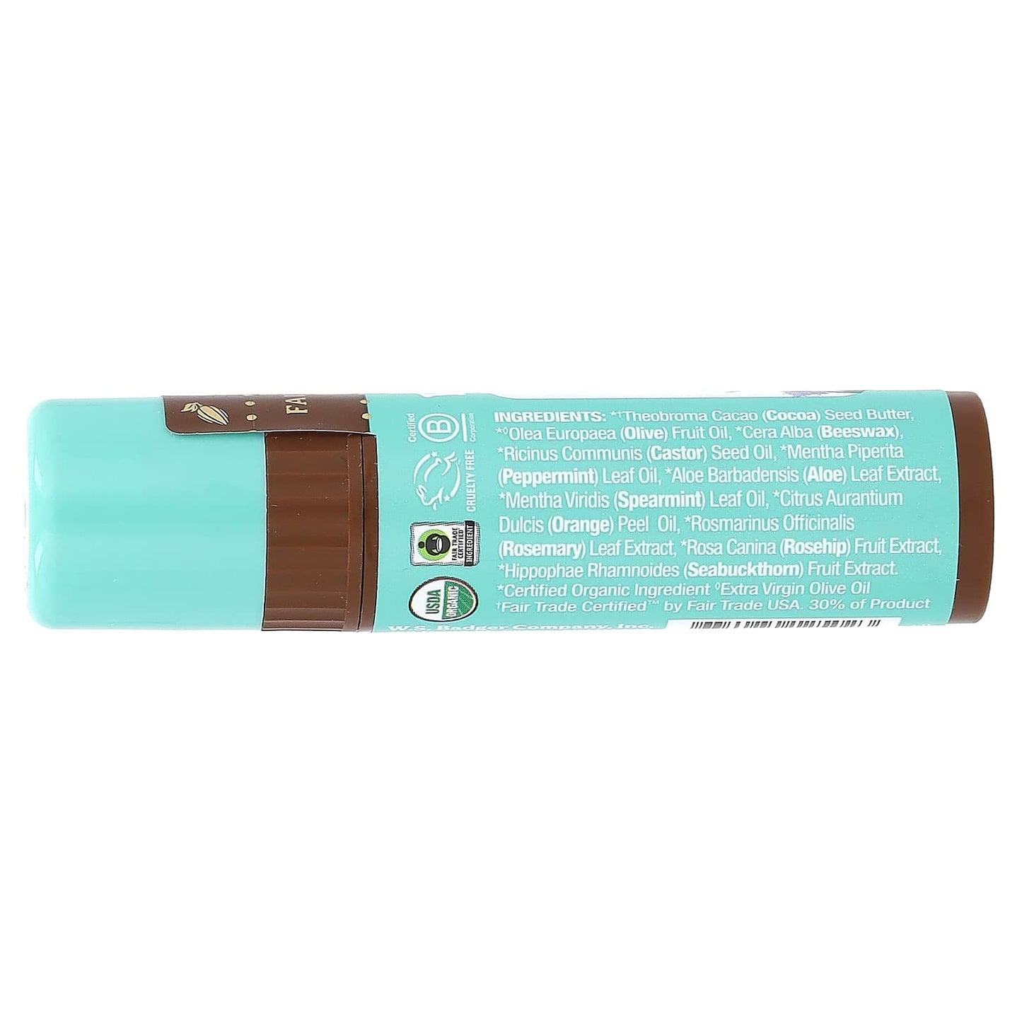 Badger Organic Cocoa Butter Lip Balm, Cool Mint 0.25 oz (7g) - Image 2