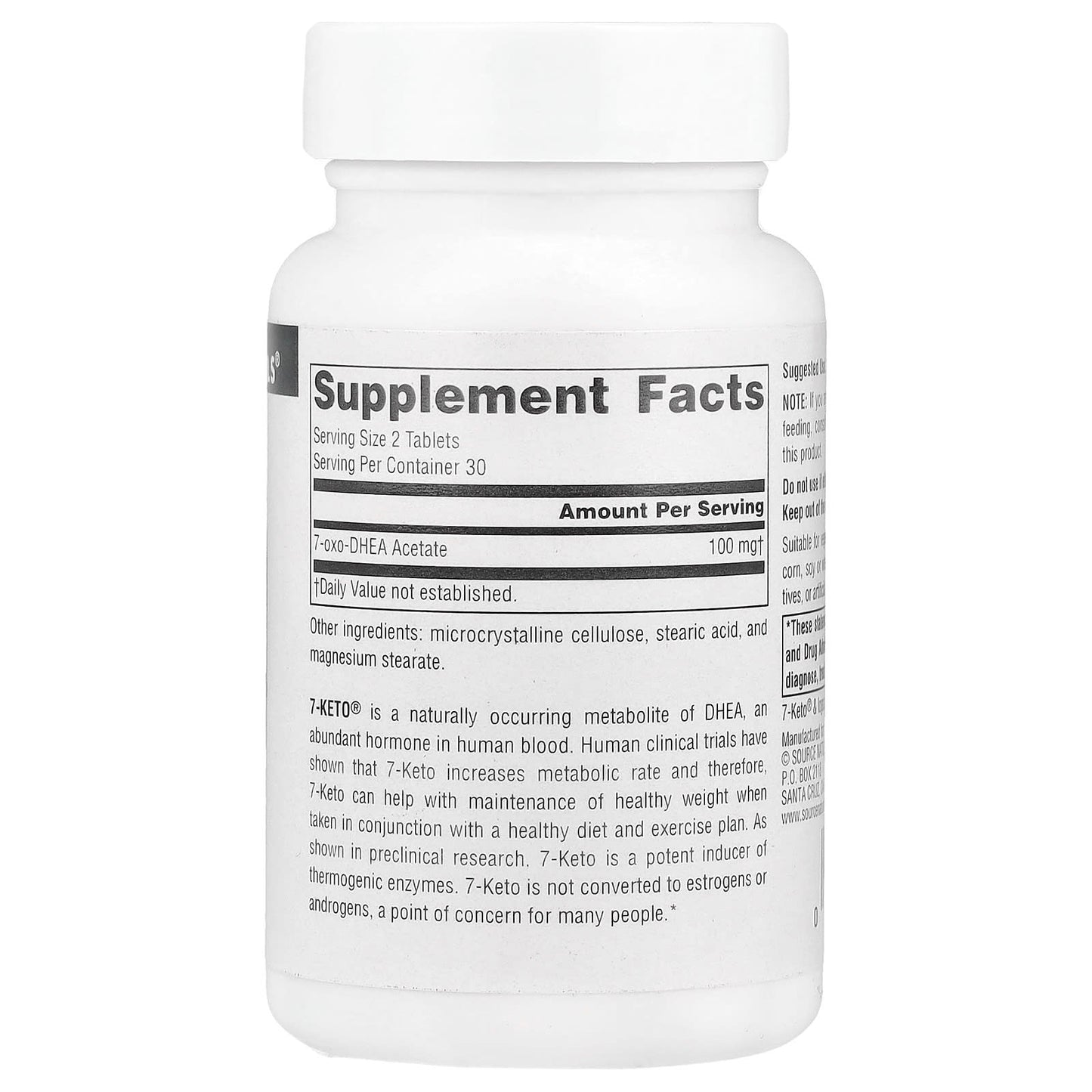 Source Naturals, 7-Keto®, DHEA Metabolite, 50 mg, 60 Tablets - Image 2