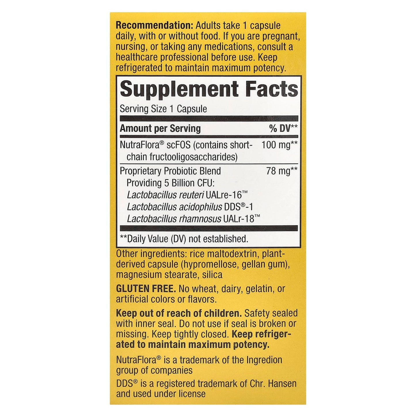 Nature's Way, Primadophilus® Reuteri Probiotic, 5 Billion CFU, 30 Capsules - Image 2
