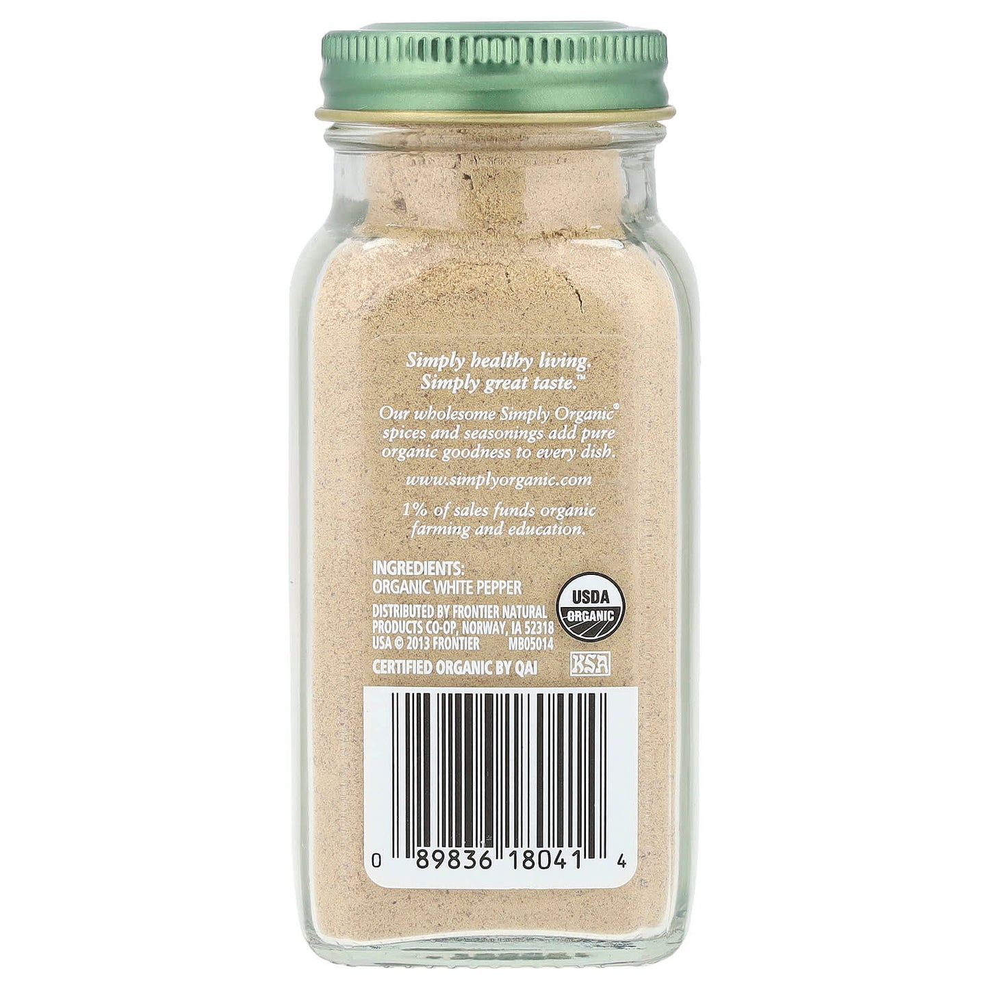 Simply Organic, White Pepper, 2.86 oz (81 g) - Image 2