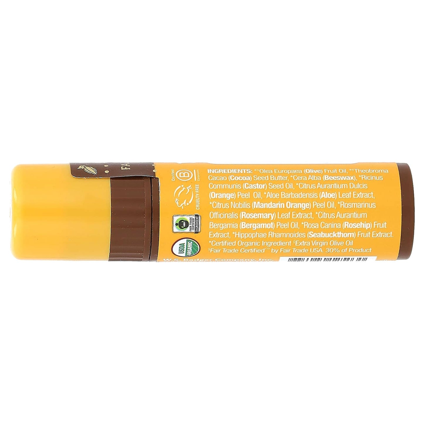 Badger Organic Lip Balm with Cocoa Butter and Sweet Orange - Image 2