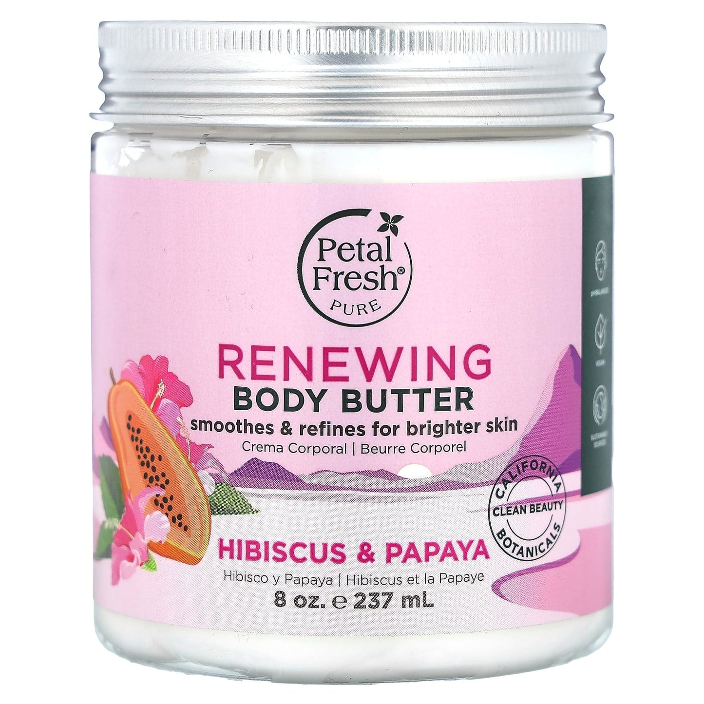 Petal Fresh, Pure, Renewing Body Butter, Hibiscus & Papaya, 8 oz (237 ml) - Image 1