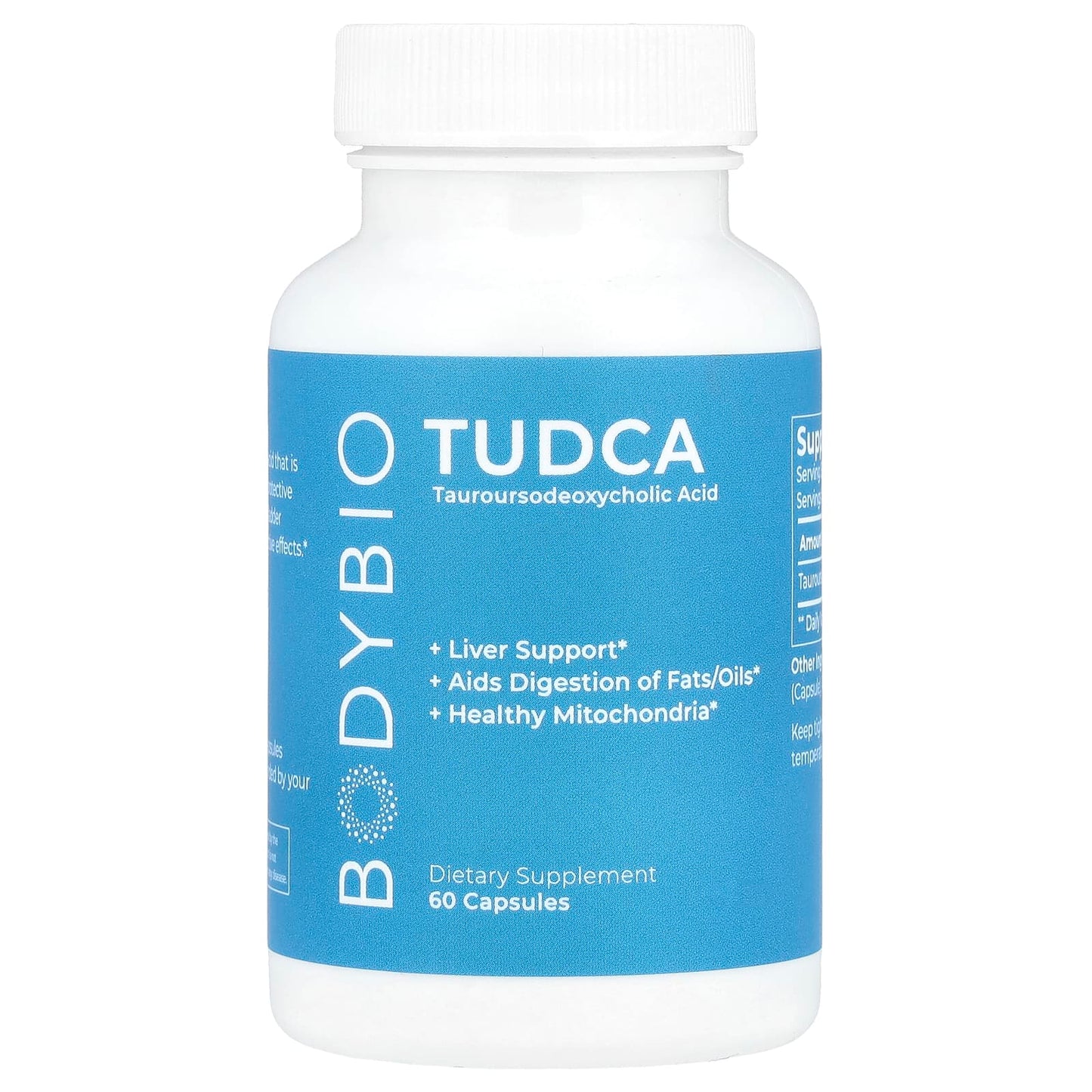 BodyBio TUDCA Liver Support Supplement - 60 Capsules (250mg) - Image 1