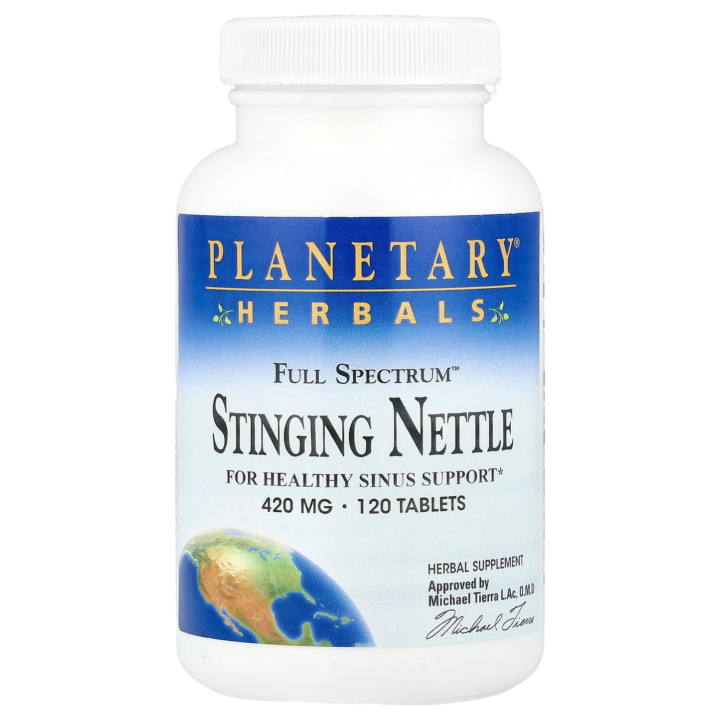 Planetary Herbals, Full Spectrum™ Stinging Nettle, 420 mg, 120 Tablets - Image 1
