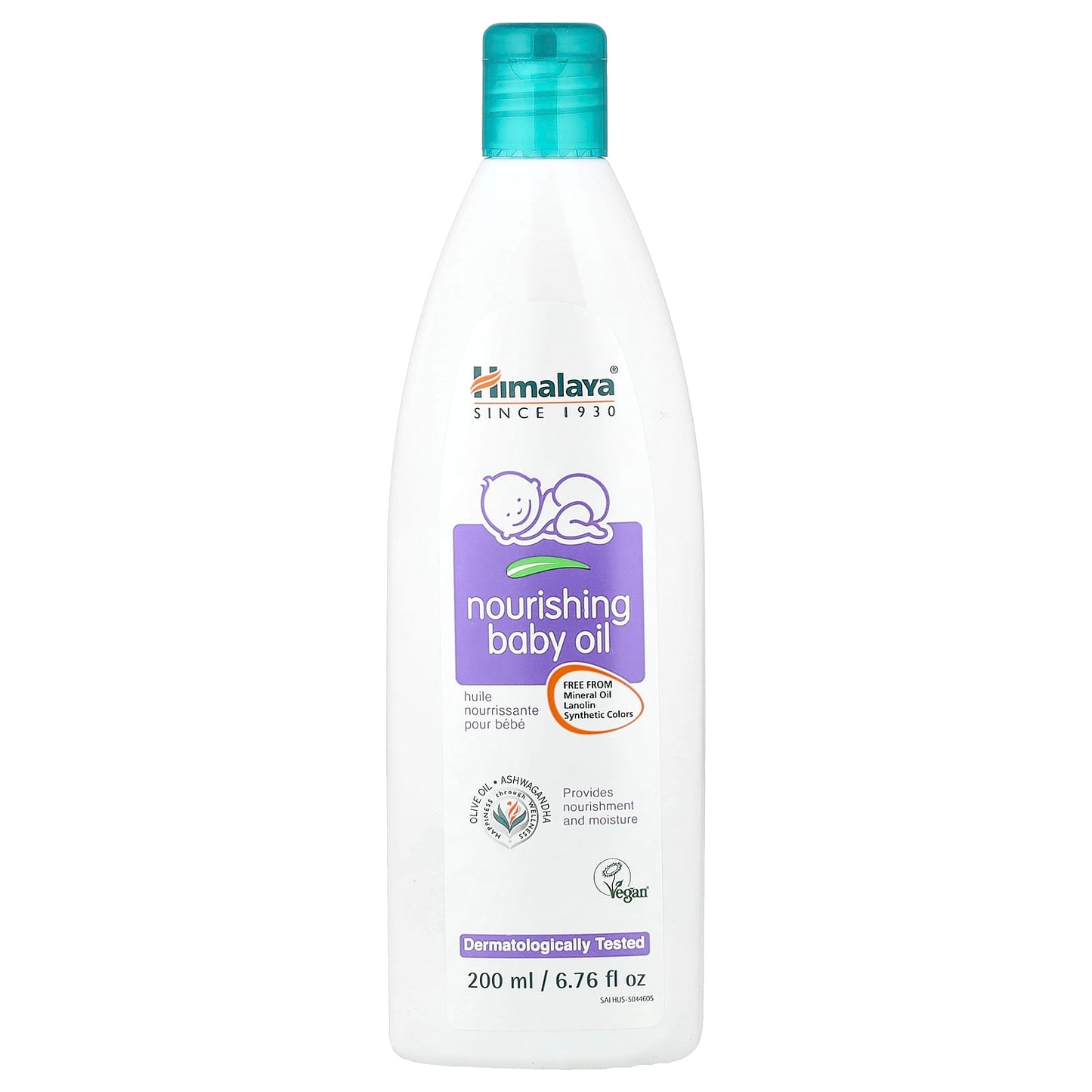 Nourishing Baby Oil by Himalaya for Sensitive Skin, 6.76 fl oz (200 ml) - Image 1