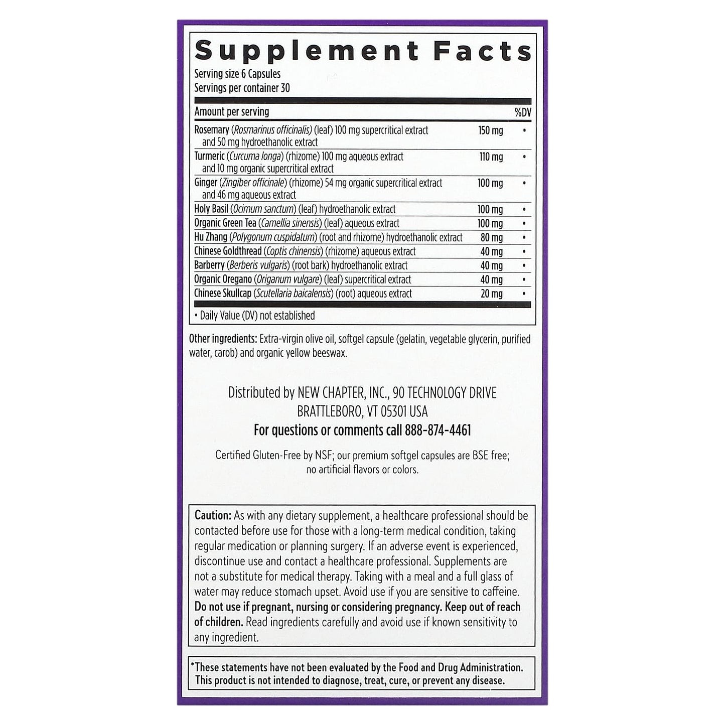 New Chapter, Zyflamend, 180 Mini Softgels - Image 2