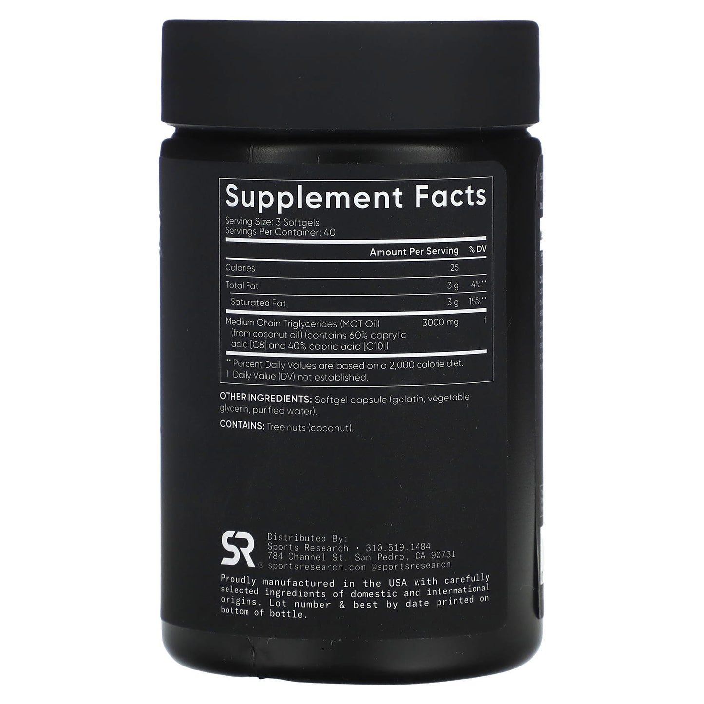 Sports Research, MCT Oil, 120 Softgels (1,000 mg per Softgel) - Image 2