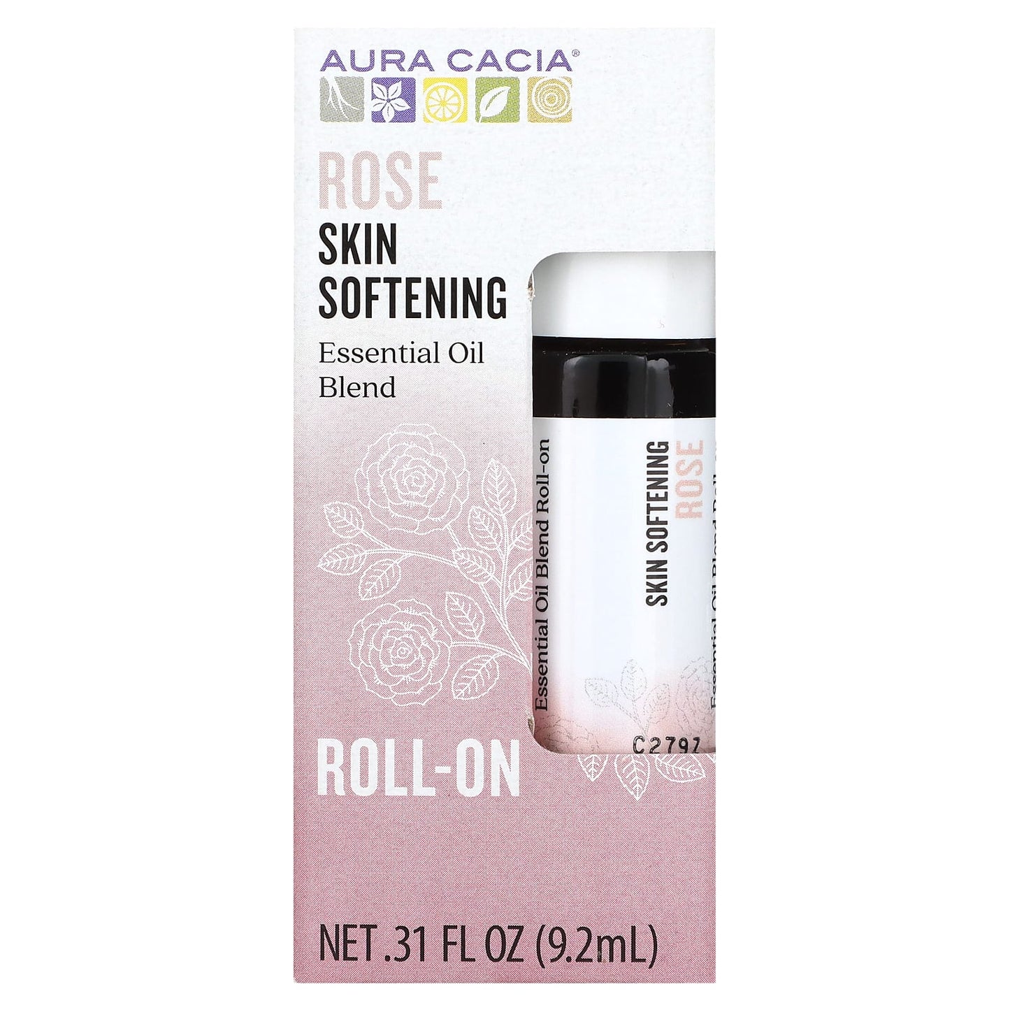 Aura Cacia Rose Skin Softening Essential Oil Roll-On, 9.2ml - Image 2