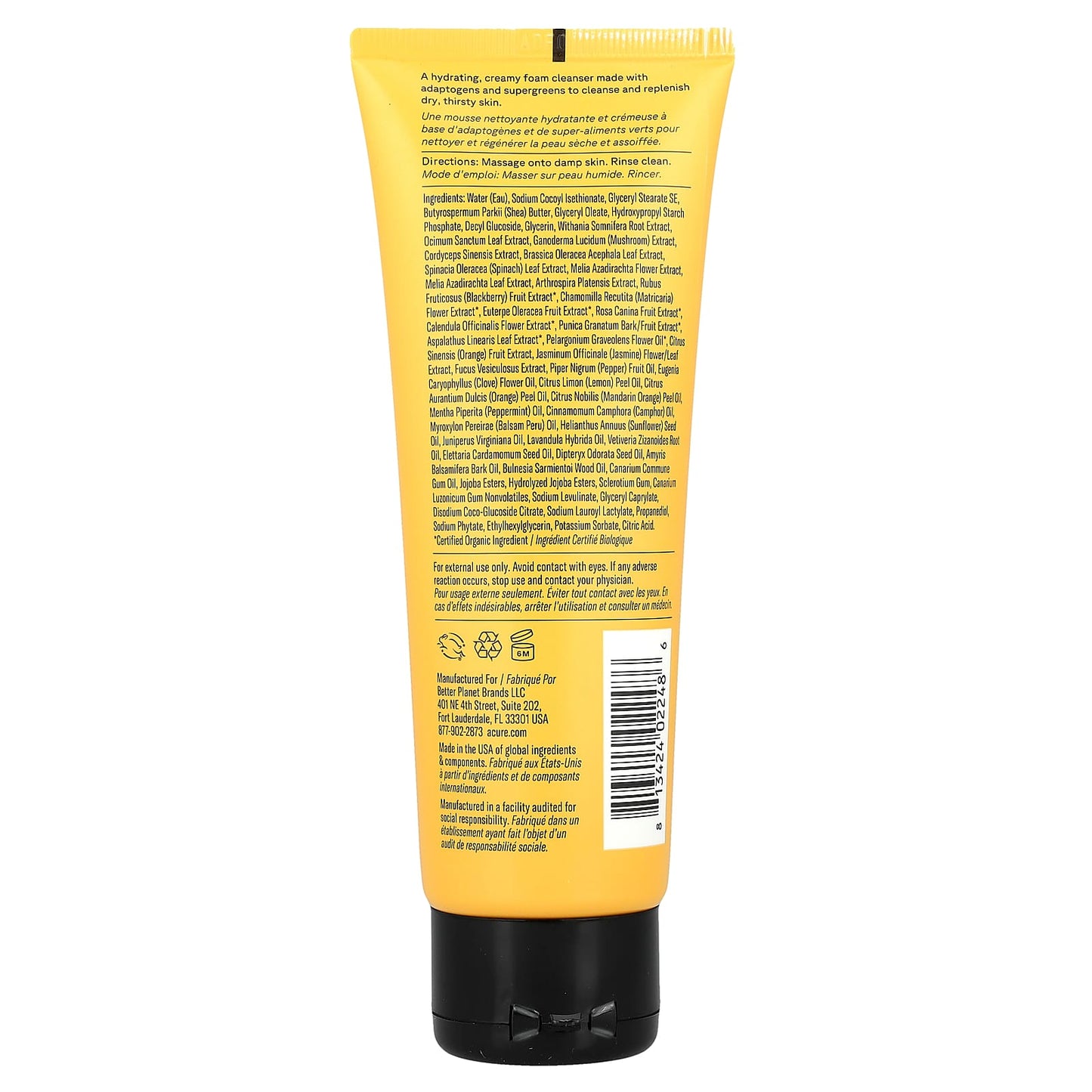 Deeply Hydrating Green Juice Cleanser for Dehydrated Skin by Acure - Image 2