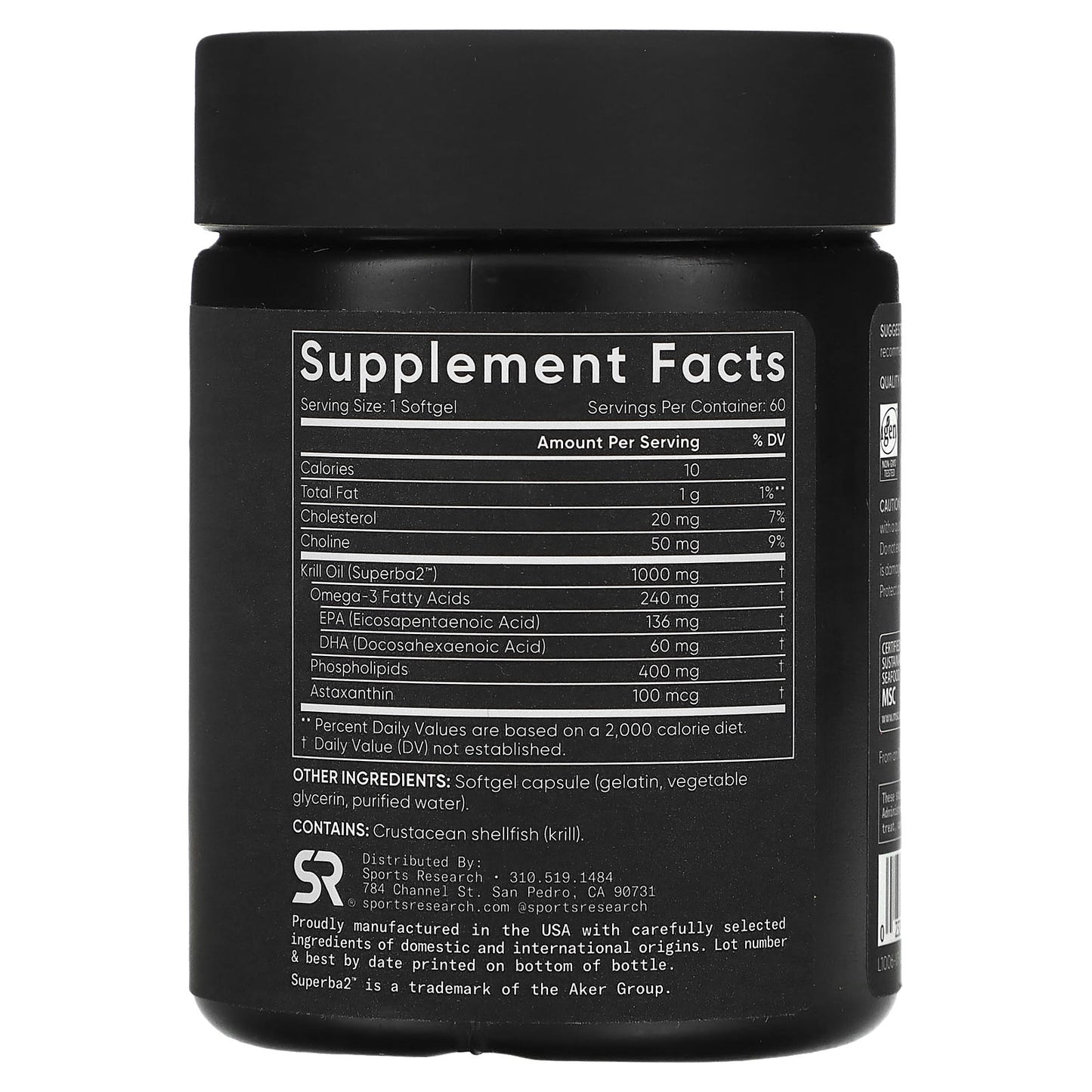 Sports Research, Omega-3 Krill Oil, Double Strength, 1,000 mg, 60 Softgels - Image 2