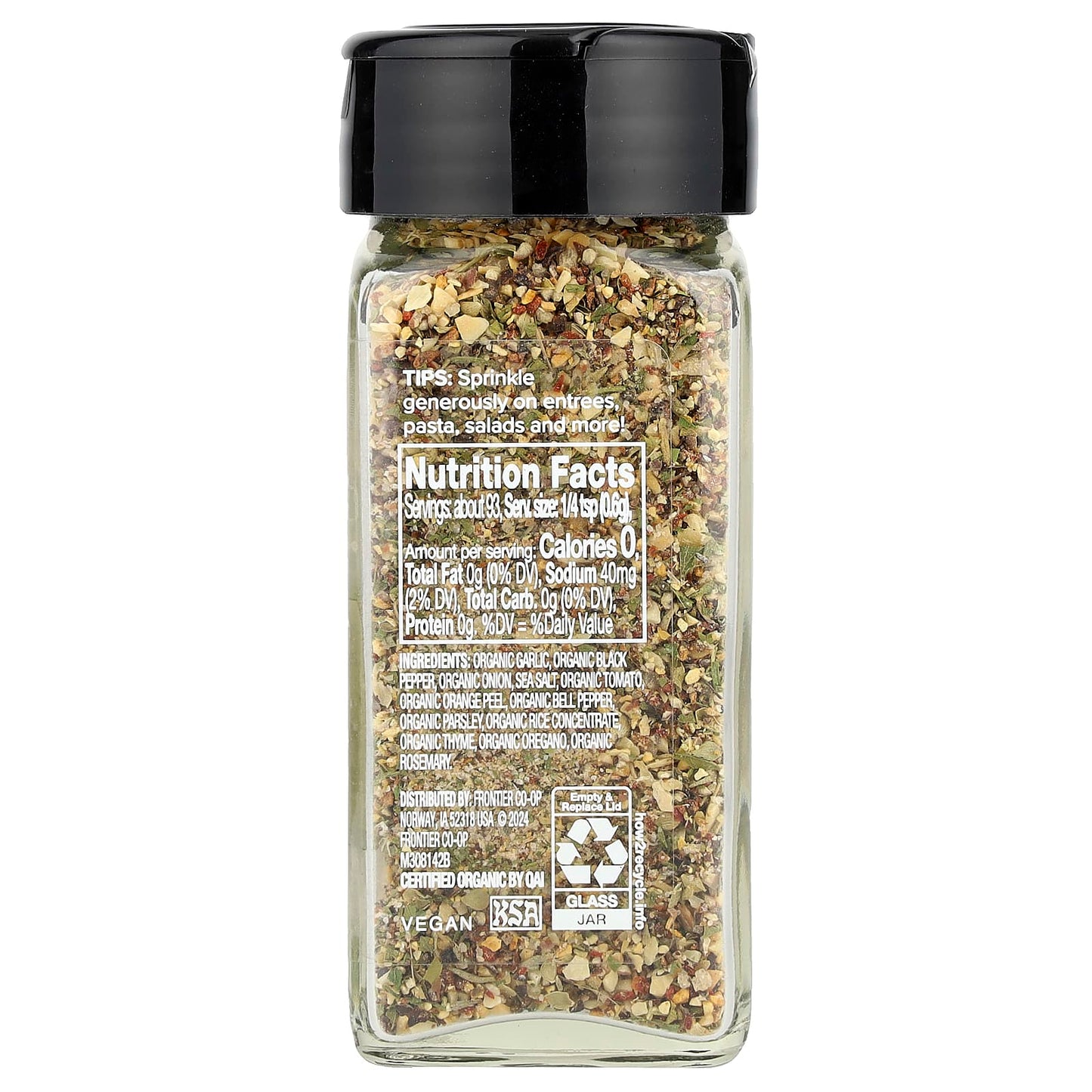 Simply Organic, Spice Right Everyday Blends, Garlic & Herb, 2 oz (56 g) - Image 2