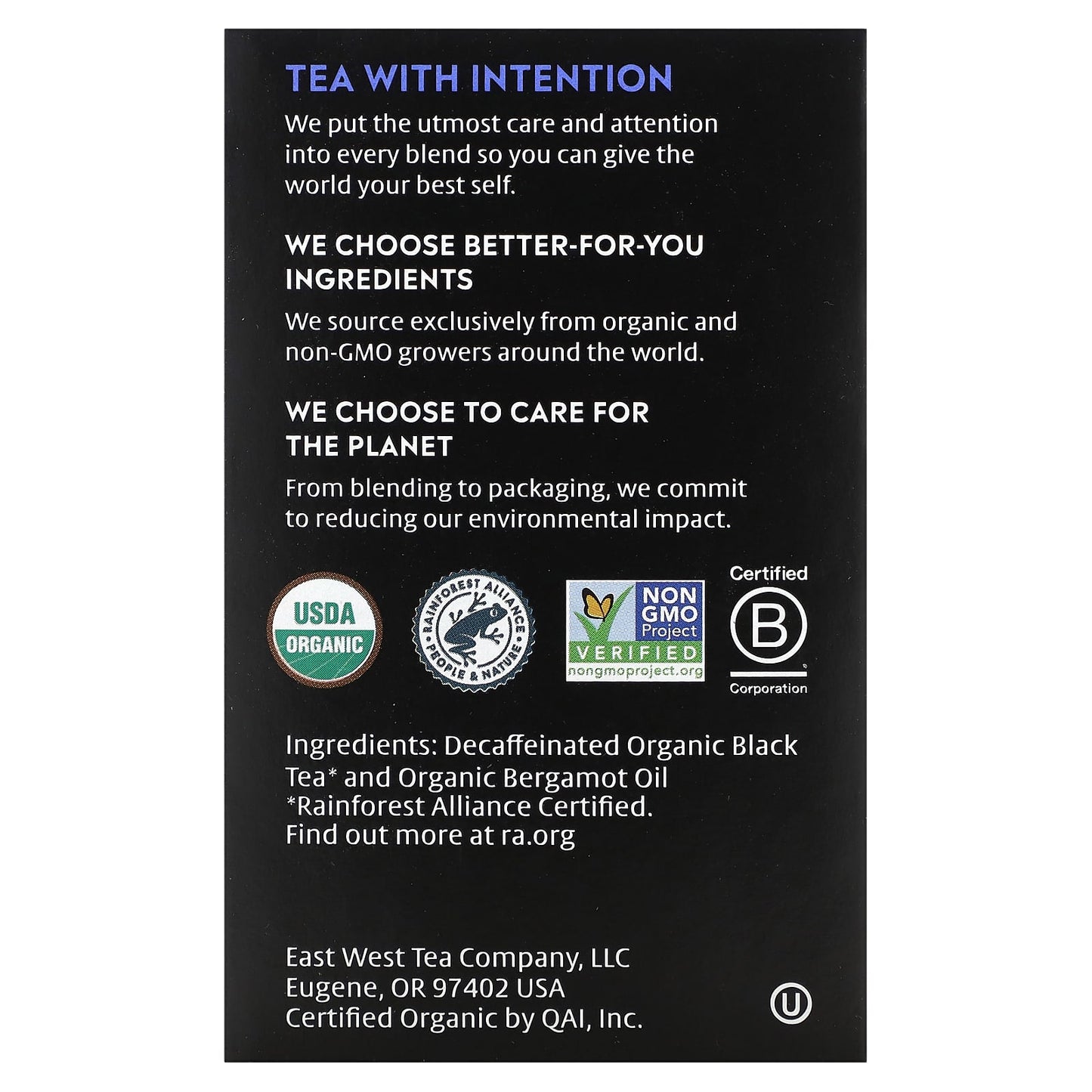 Decaf Earl Grey Black Tea - USDA Organic, Rainforest Alliance Certified - Image 2