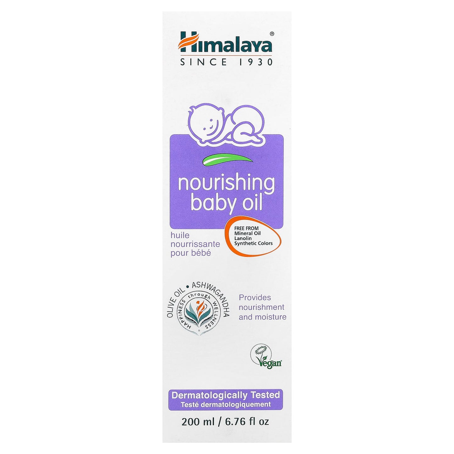 Nourishing Baby Oil by Himalaya for Sensitive Skin, 6.76 fl oz (200 ml) - Image 2