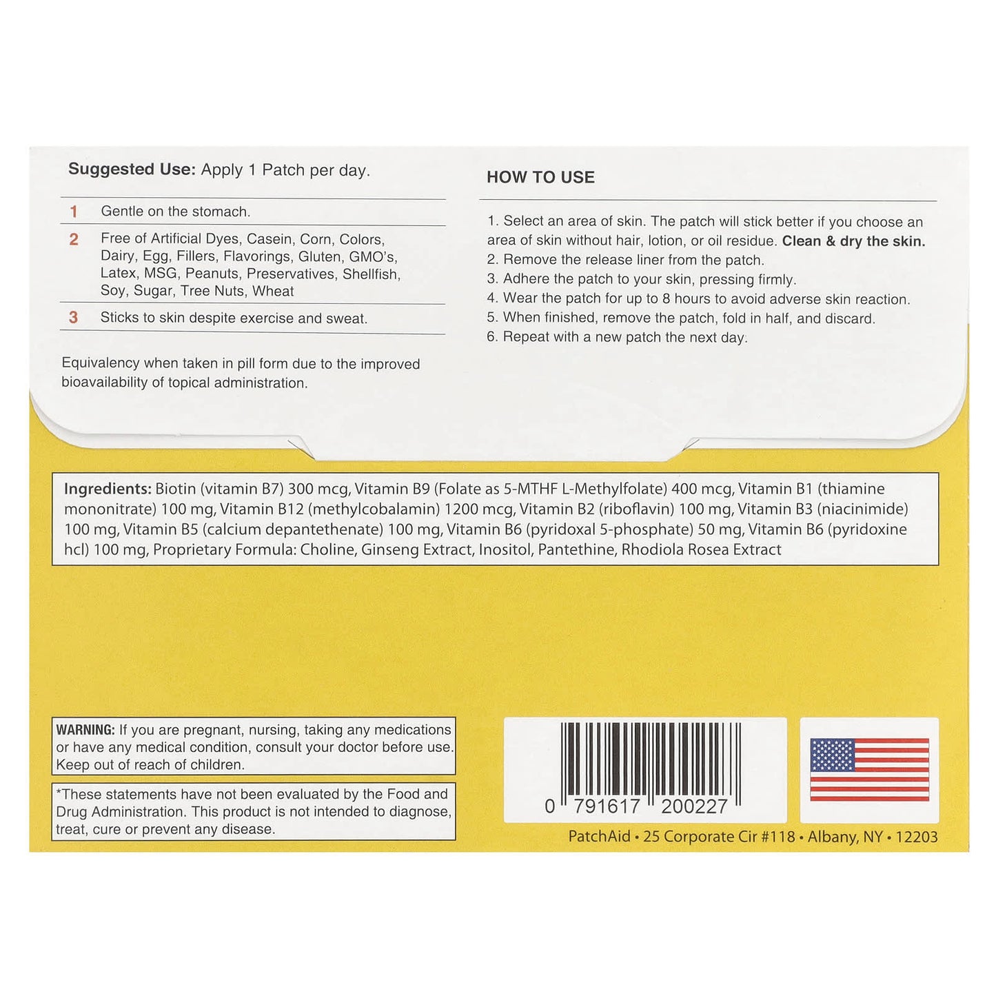 PatchAid, B12 Plus Patch, 30 Patches