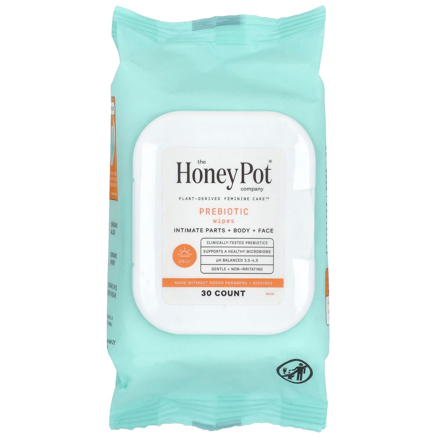 The Honey Pot Company, Prebiotic Wipes, 30 Count - Image 1
