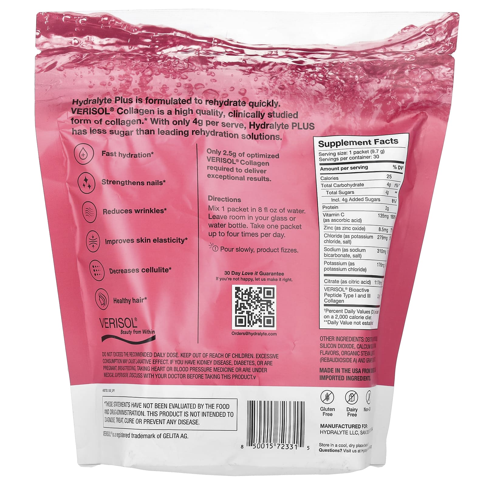 VERISOL Collagen & Electrolyte Rehydration Powder | Hydralyte - Image 2