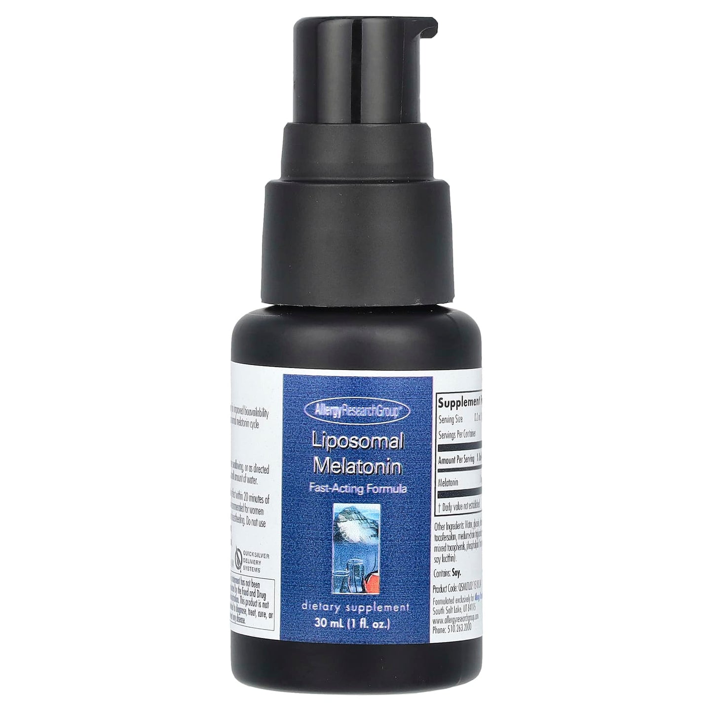 Fast-Acting Liposomal Melatonin by Allergy Research Group, 1 mg, 30 ml - Image 1
