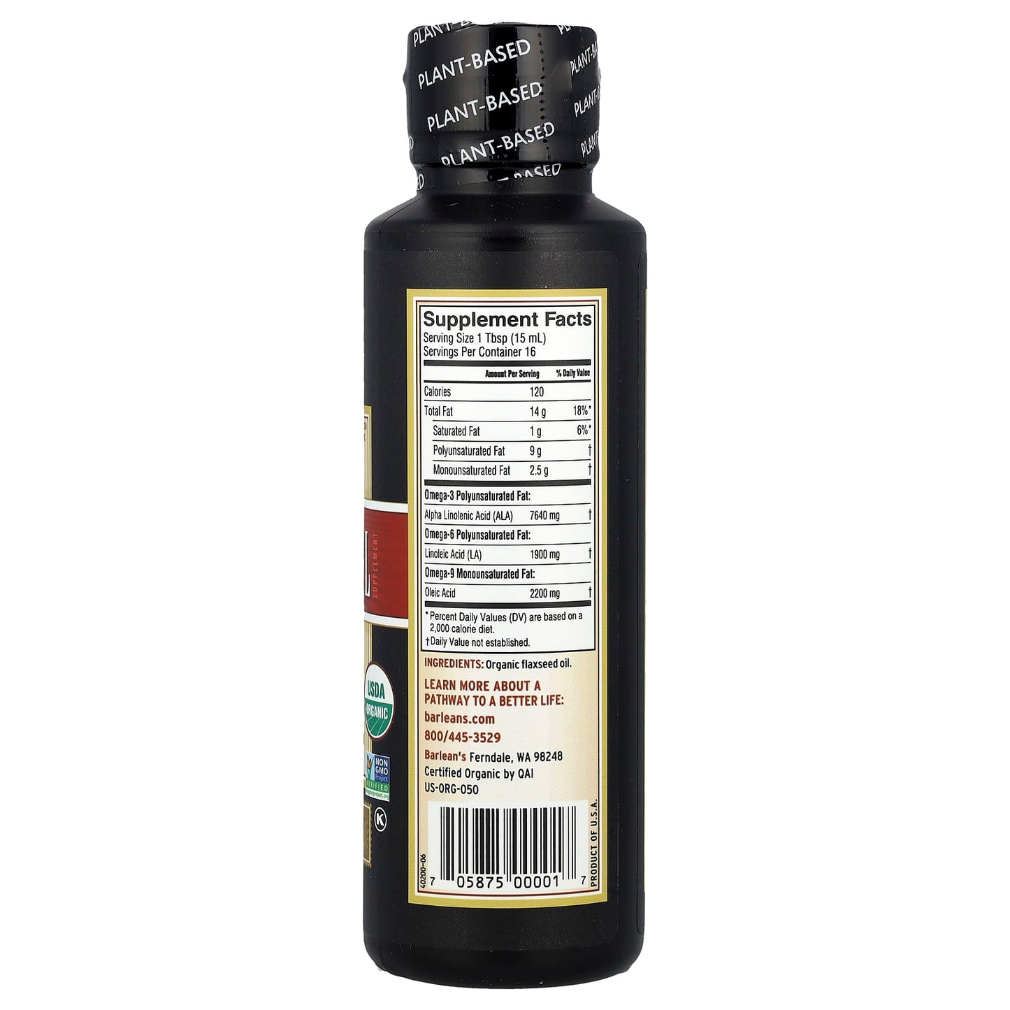 Organic Flax Oil by Barleans - Vegan Omega-3 & High in ALA - Image 2