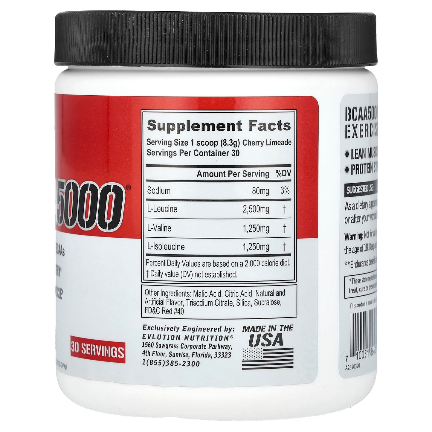EVLution Nutrition BCAA5000 Lean Muscle Recovery Supplement - Image 2