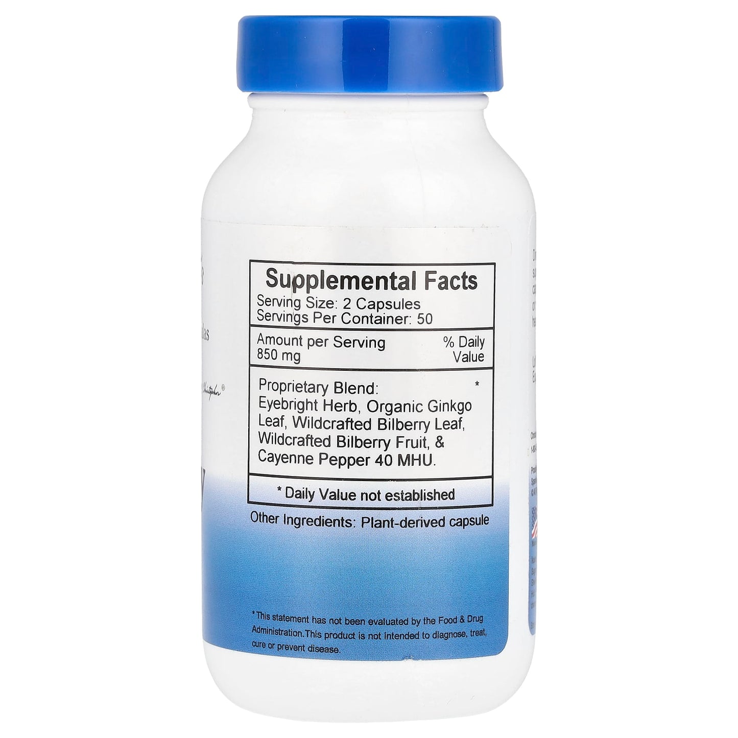 Christopher's Original Formulas, Bilberry Eye, 850 mg, 100 Vegetarian Caps (425 mg per Capsule)