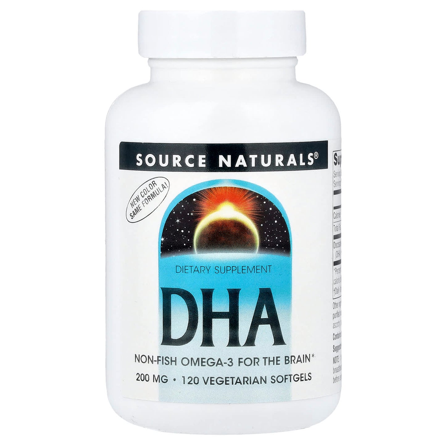 Source Naturals, DHA, 200 mg, 120 Vegetarian Softgels - Image 1
