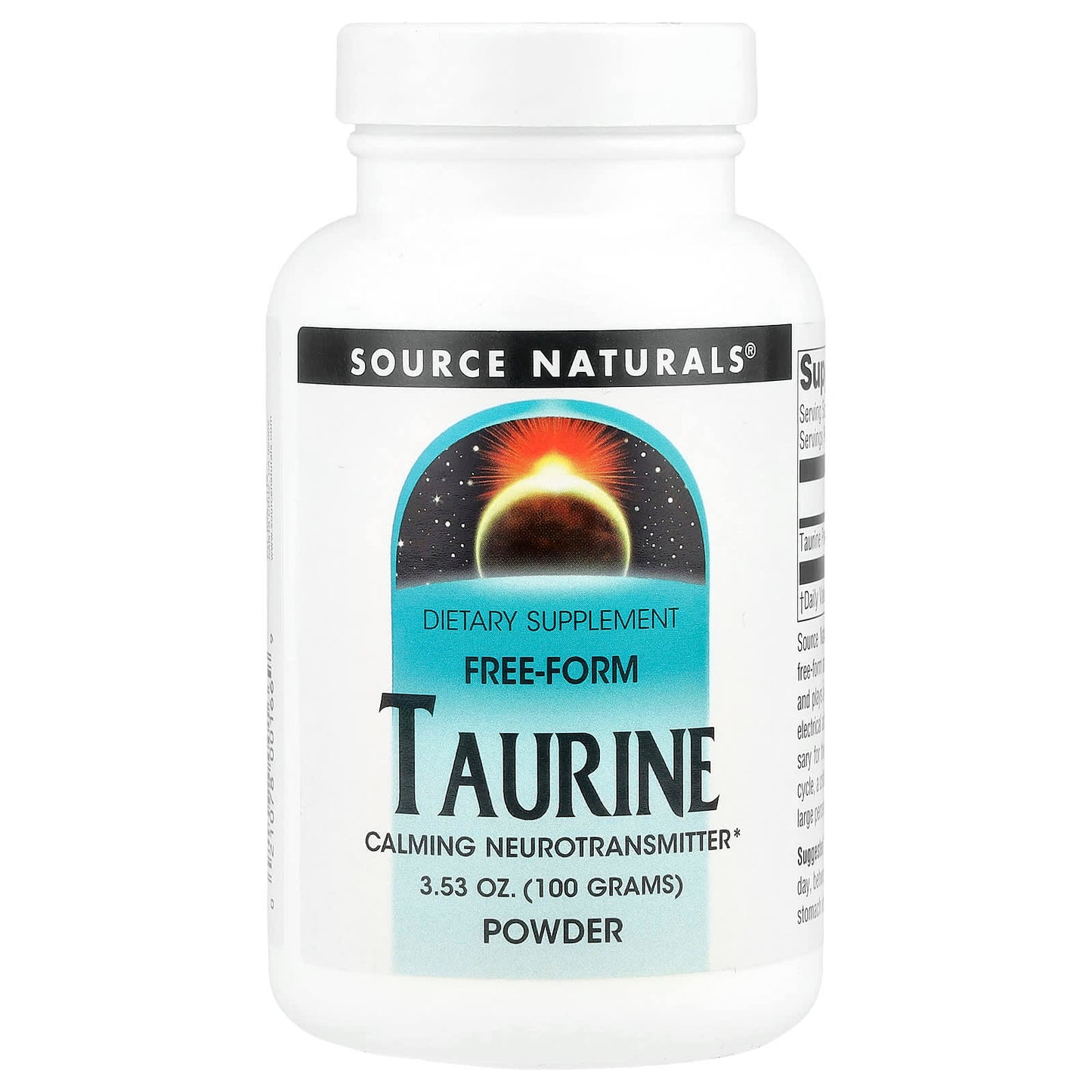 Source Naturals, Taurine Powder, 3.53 oz (100 g) - Image 1