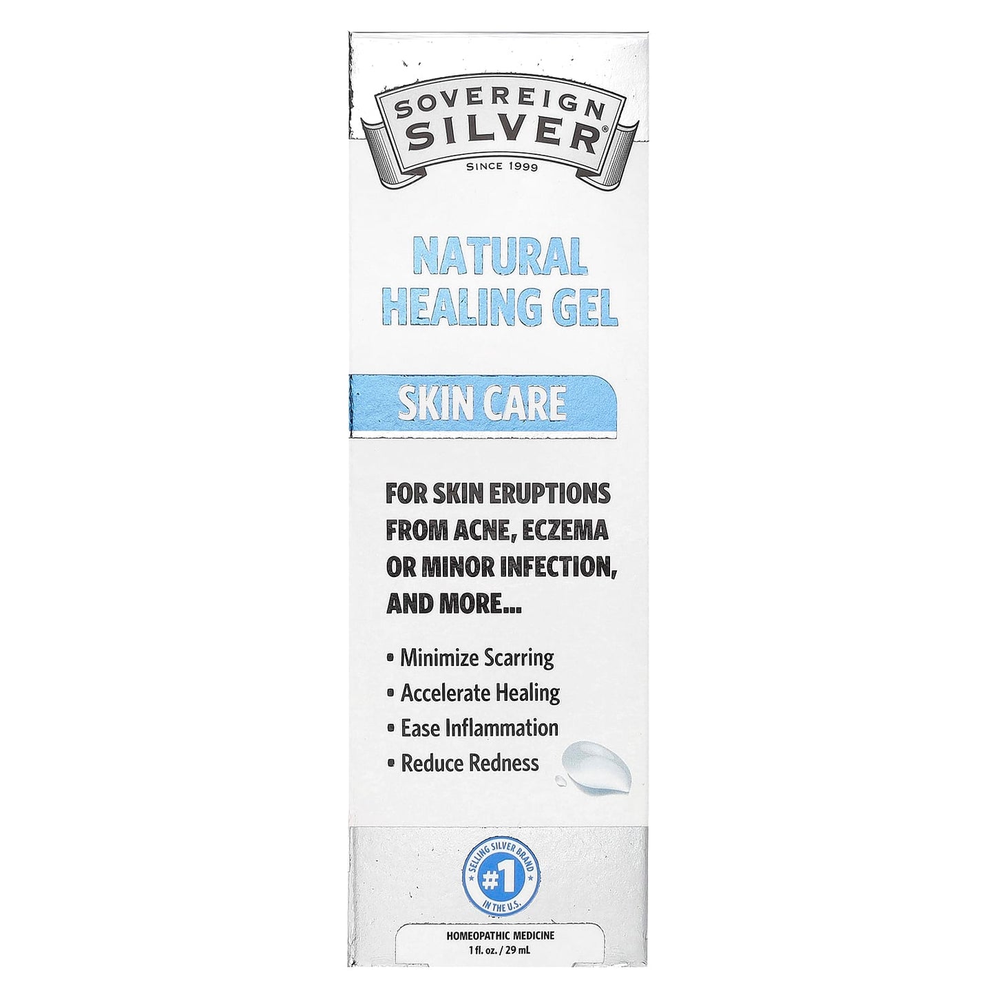 Sovereign Silver, Natural Healing Gel, Skin Care, 1 fl oz (29 ml) - Image 2