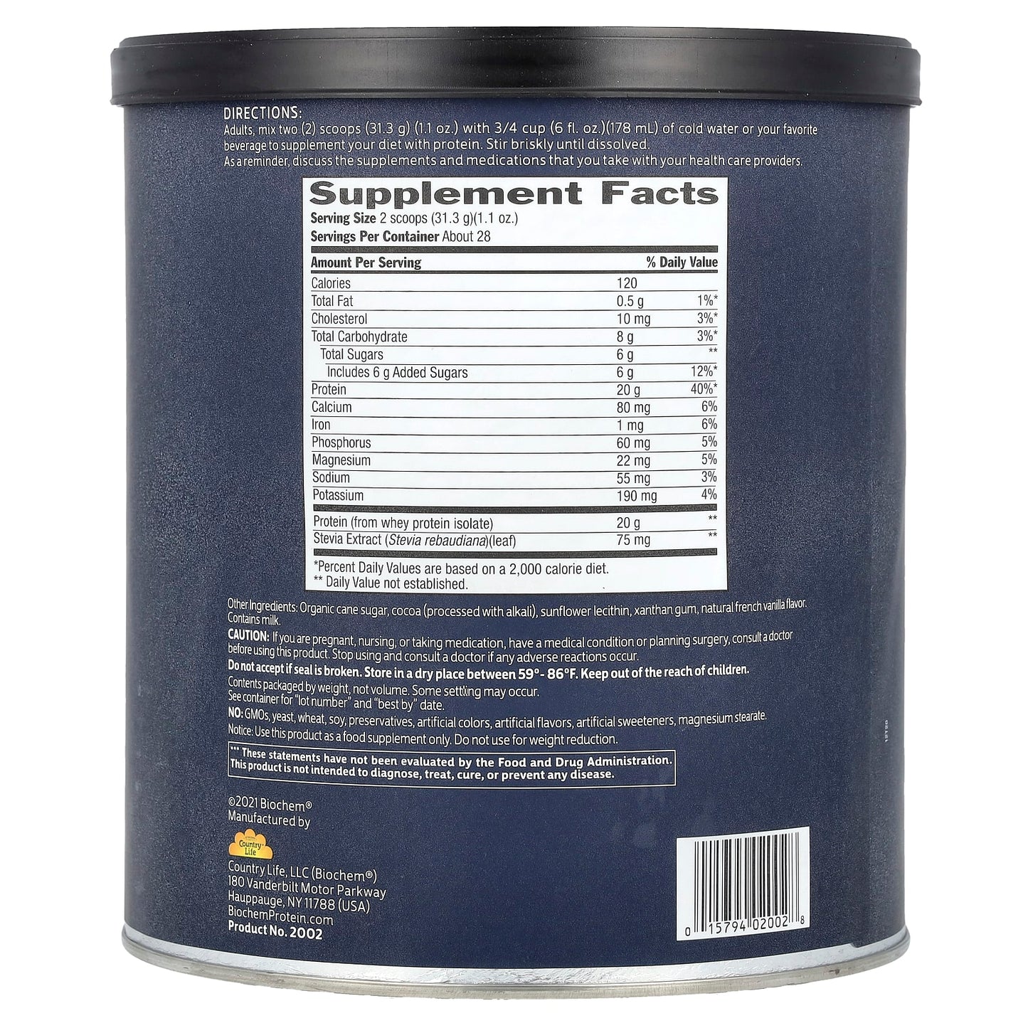 100% Whey Isolate Protein Powder by Biochem - Grass-Fed & Non-GMO - Image 2