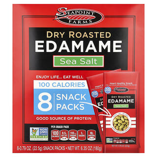 Dry Roasted Edamame Snacks by Seapoint Farms (8 Count, 0.79 oz)