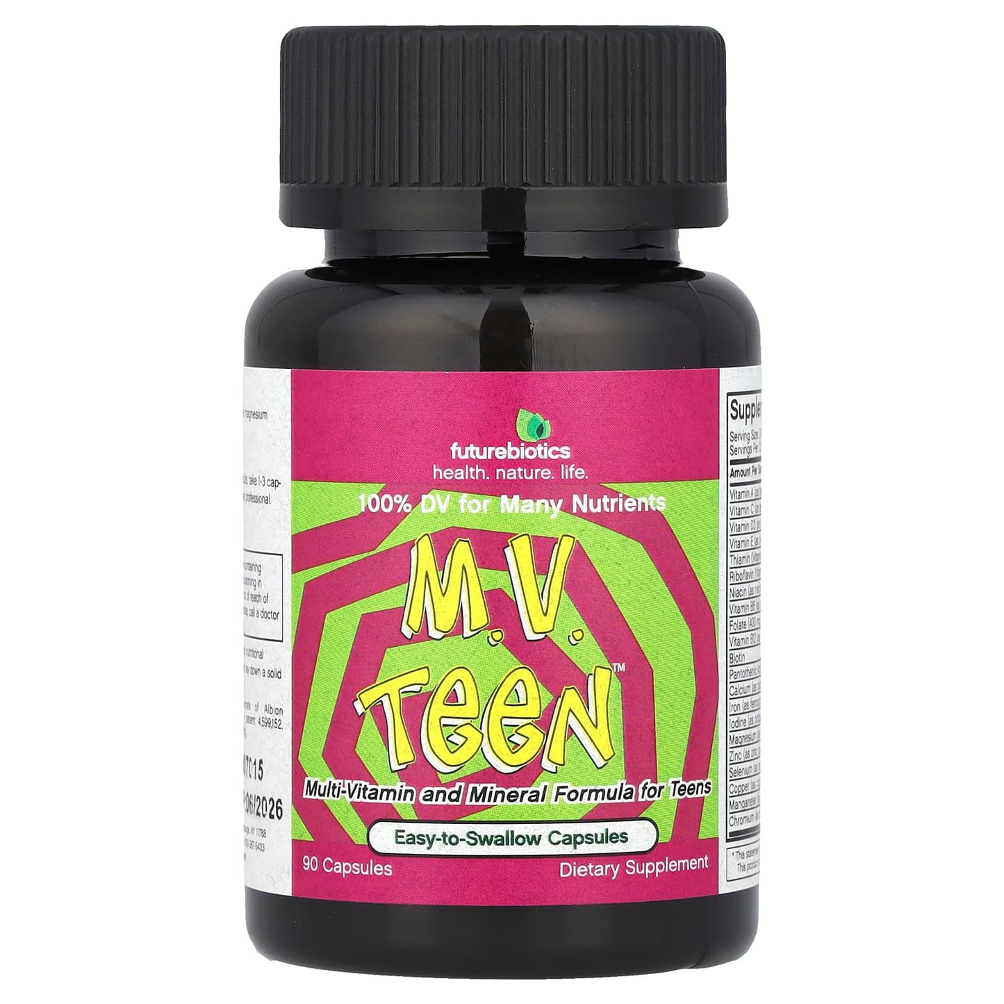 Futurebiotics M.V. Teen Multi-Vitamin & Mineral Formula - 90 Capsules - Image 1