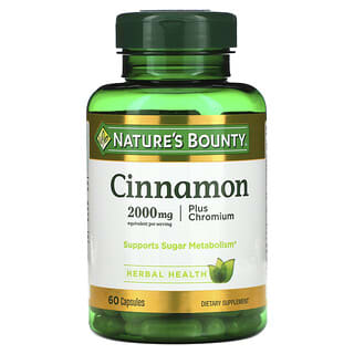 Nature's Bounty Cinnamon Plus Chromium for Sugar Metabolism Support