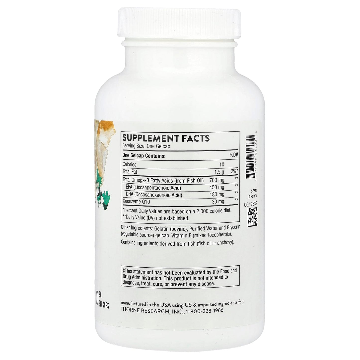 Thorne, Omega-3 with CoQ10, 90 Gelcaps - Image 2