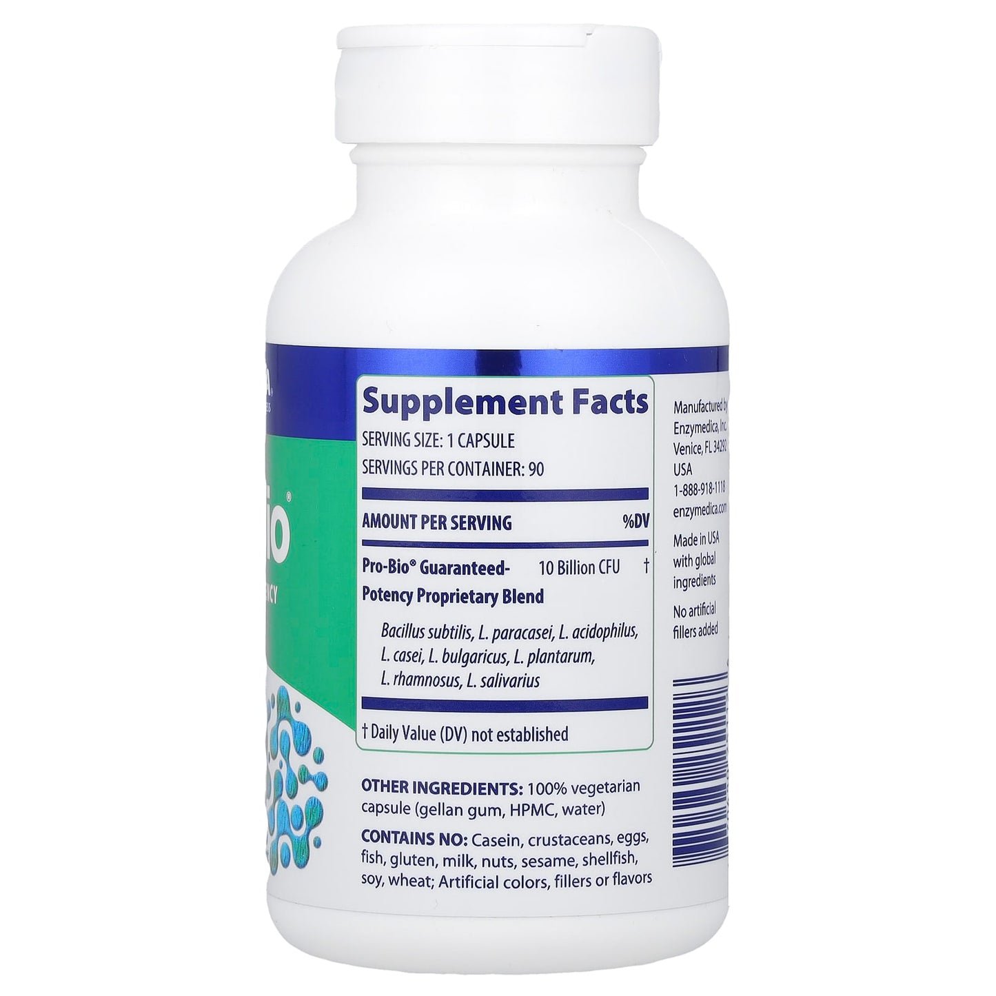 Pro-Bio Digestive Support Probiotic Capsules by Enzymedica - 90 Count - Image 2