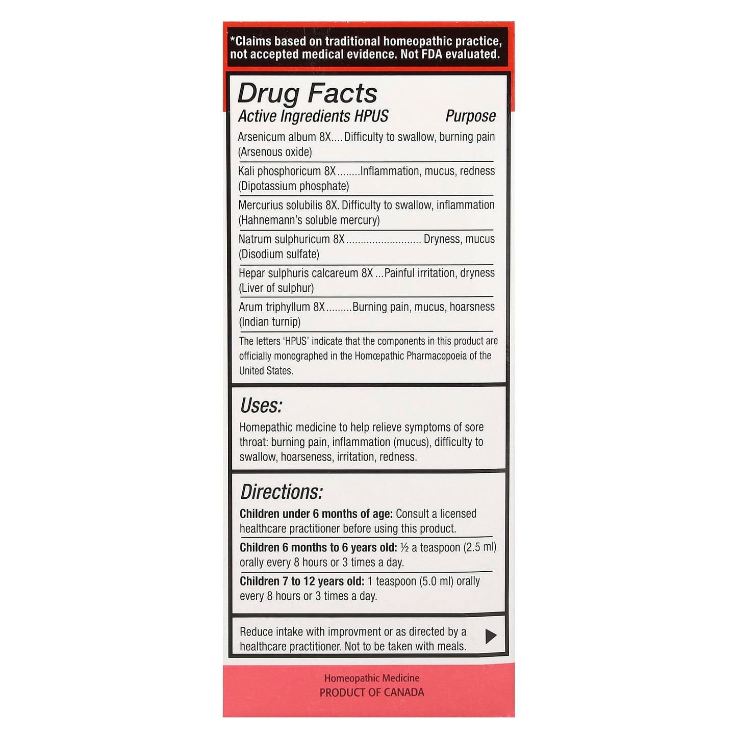 Homeopathic Sore Throat Relief for Kids - Homeolab USA - Image 2