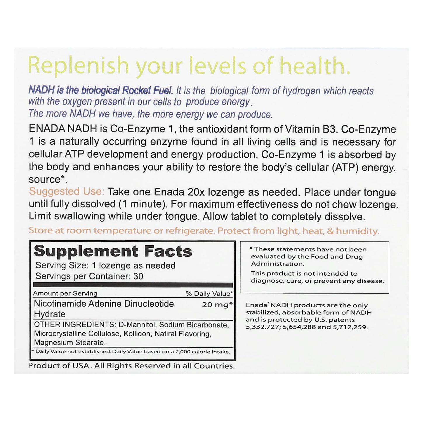 Replenish Your Energy with ENADA NADH Dietary Supplement - Image 2