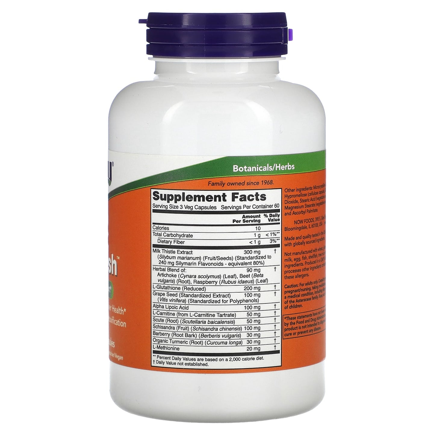 NOW Foods, Liver Refresh, 180 Veg Capsules - Image 2