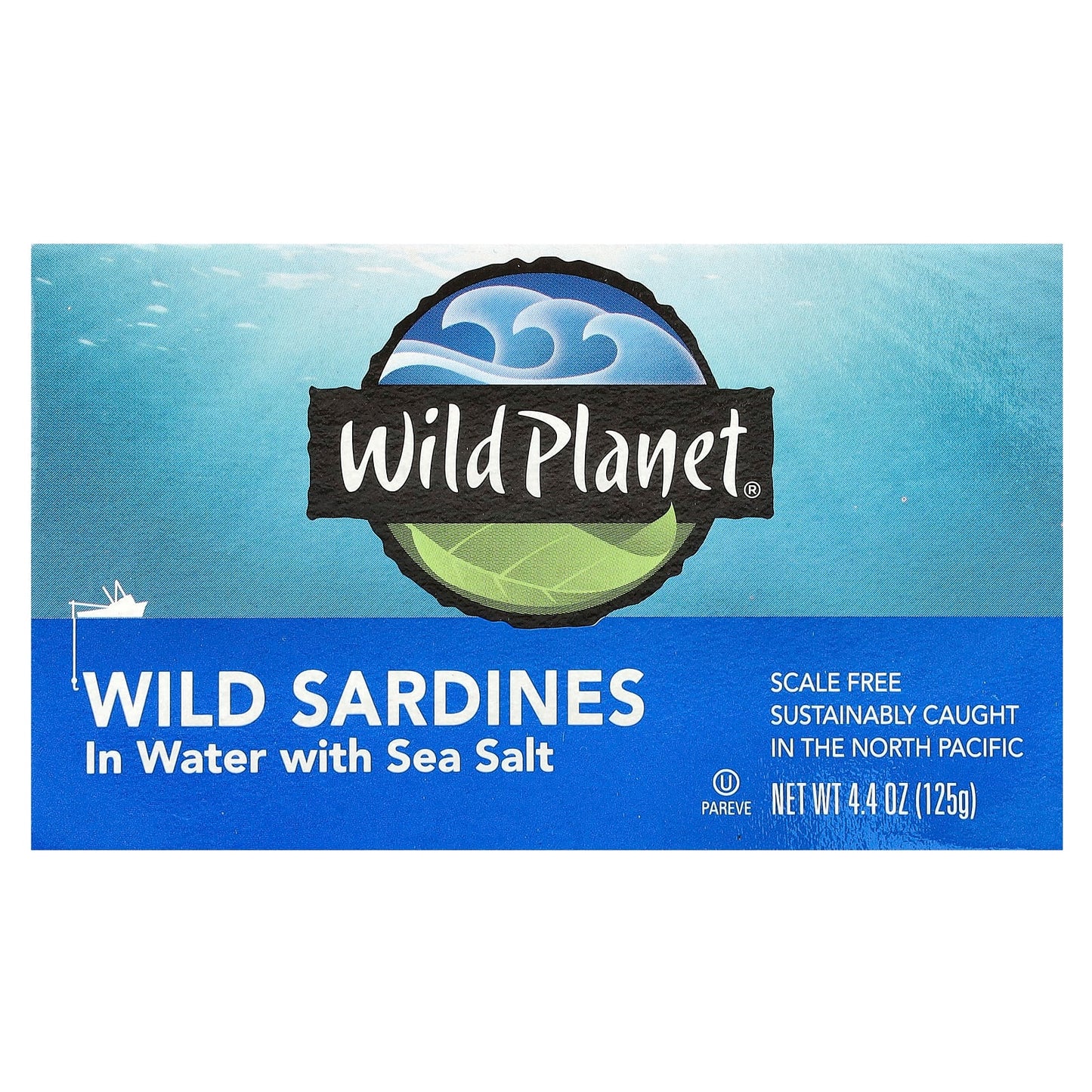 Wild Planet, Wild Sardines In Water with Sea Salt, 4.4 oz (125 g) - Image 1