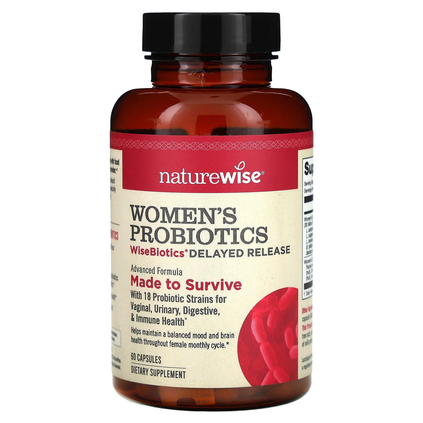 NatureWise, Womens Probiotics, WiseBiotics Delayed Release, 60 Capsules - Image 1