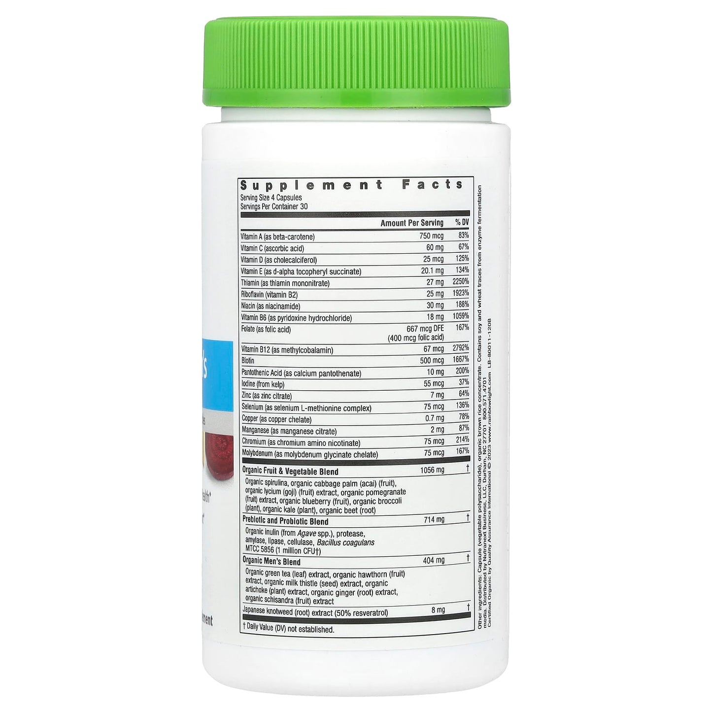 Rainbow Light, Certified Men's Multivitamin, 120 Capsules - Image 2