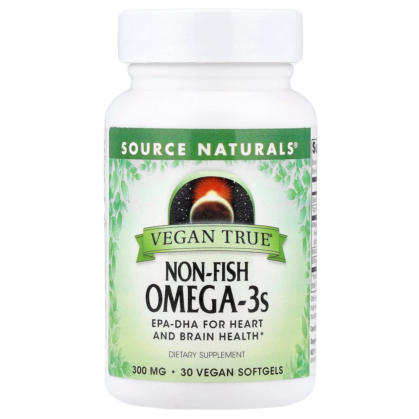Source Naturals, Vegan True®, Non-Fish Omega-3s, 300 mg, 30 Vegan Softgels - Image 1