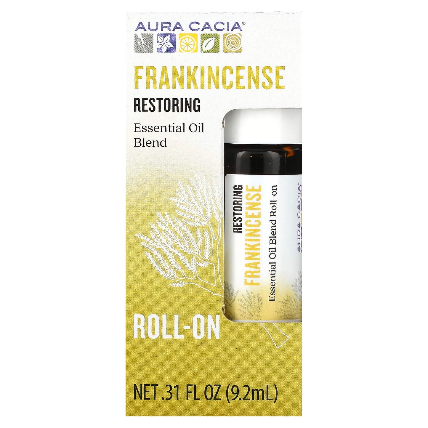 Aura Cacia Frankincense Essential Oil Roll-On for Skin Restoration, 0.31 fl oz - Image 2
