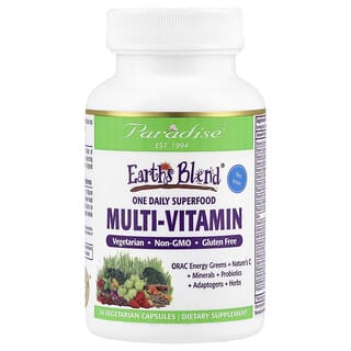 Paradise Herbs Earth's Blend One Daily Superfood Multi-Vitamin 30 Capsules