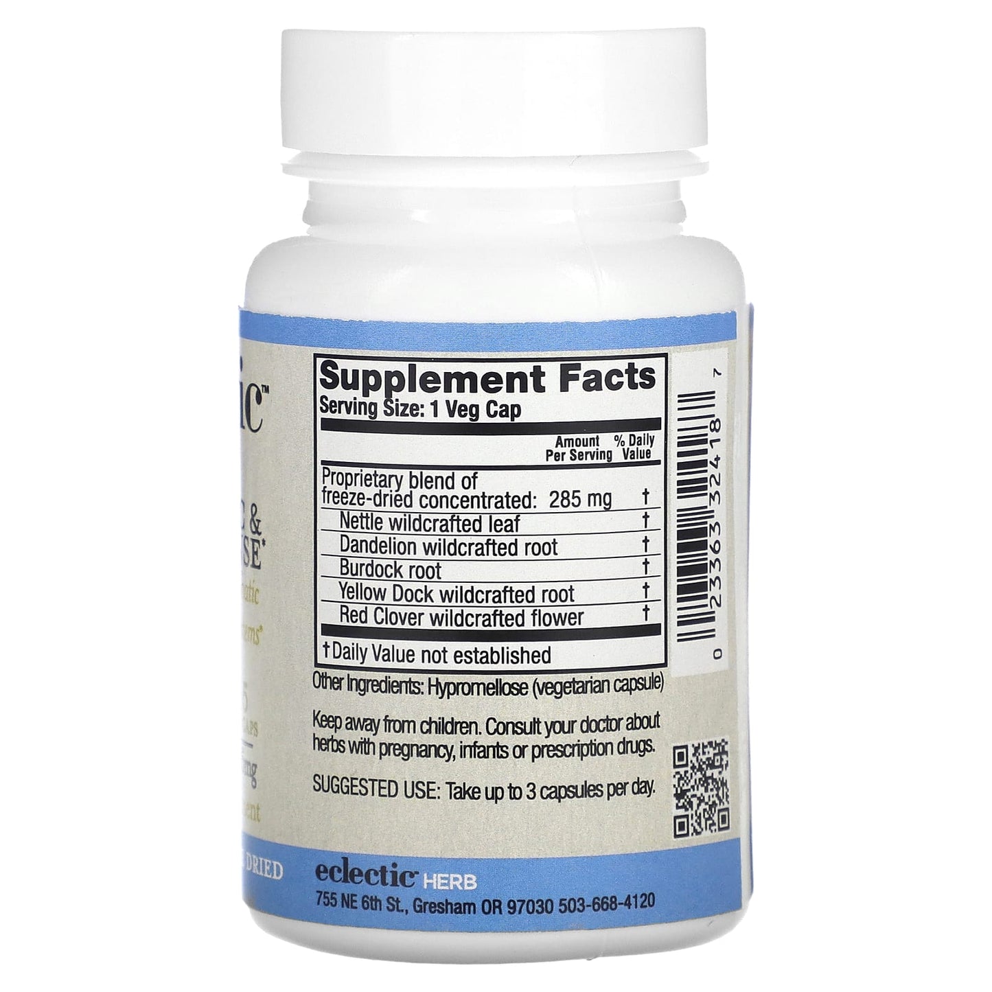 Eclectic Herb Freeze Dried Lymphatic & Blood Cleanse, 285mg, 45 Veg Caps - Image 2