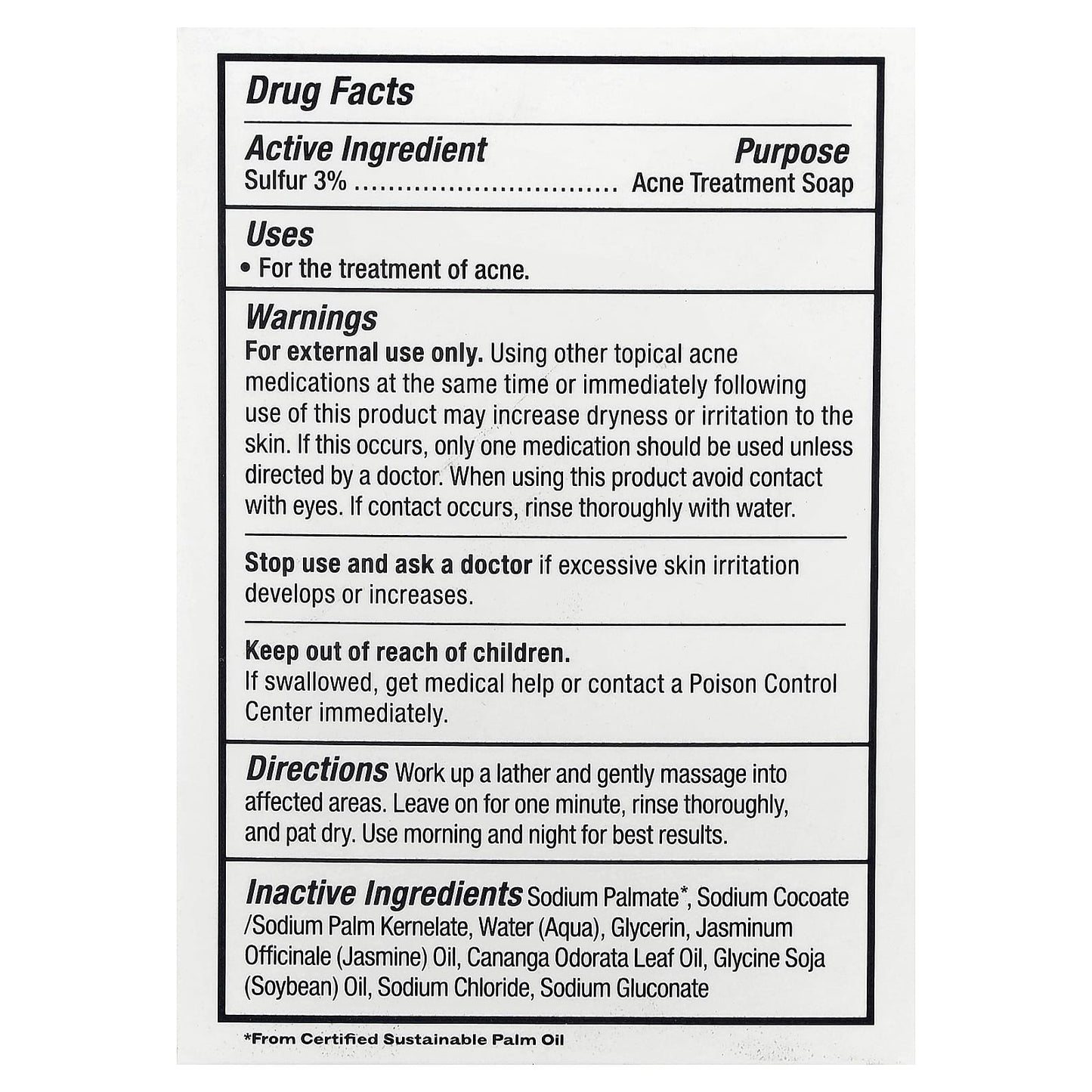 The Grandpa Soap Co., Face & Body Bar Soap, Thylox® Acne Treatment, 3.25 oz (92 g) - Image 2